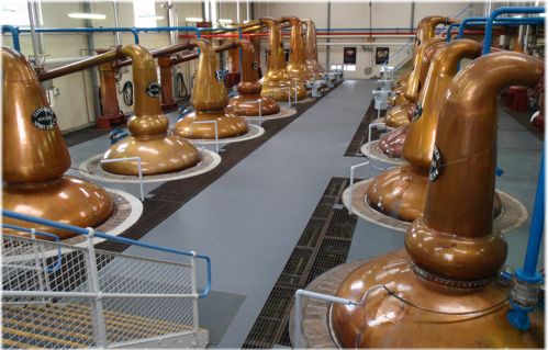 [Gli alambicchi della distilleria]